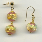 Pink "Fenice" dangle Earrings